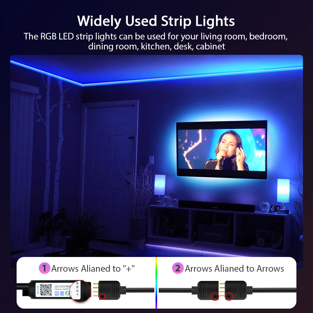 RGB LED Strip Lights 20metres with Bluetooth, Music Sync and 16million Colors - Image 7