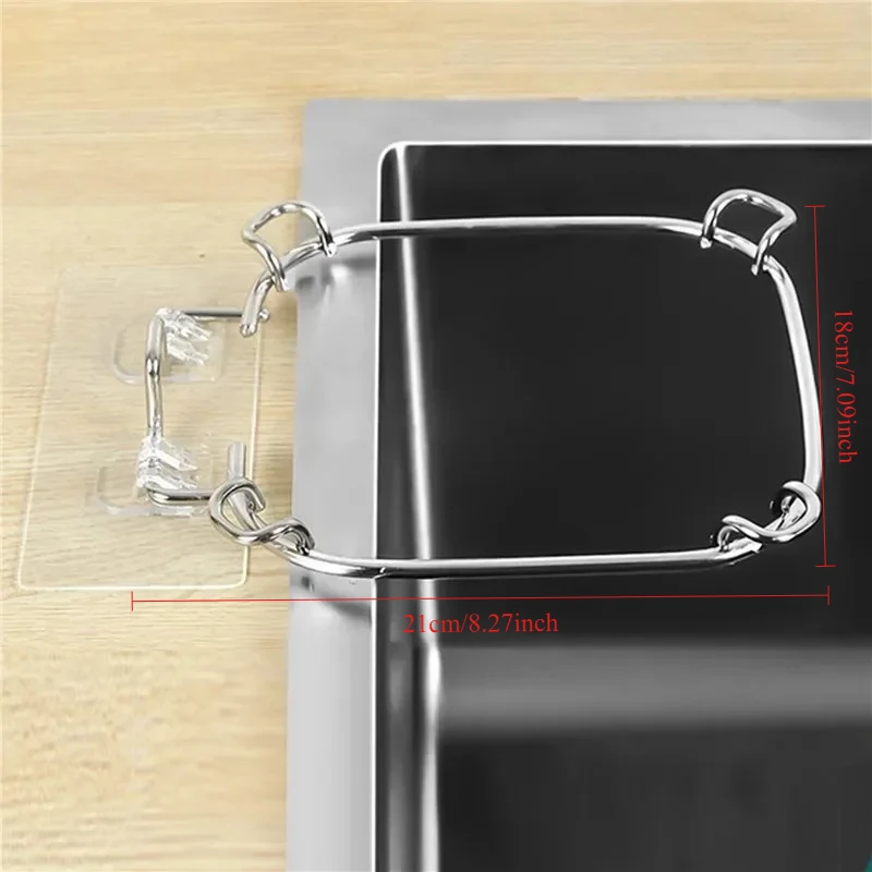 Disposable Strainer for washing Vegetables, Fruits || Triangular Kitchen Sink Strainer Mesh Bags and Holding stand - Image 6