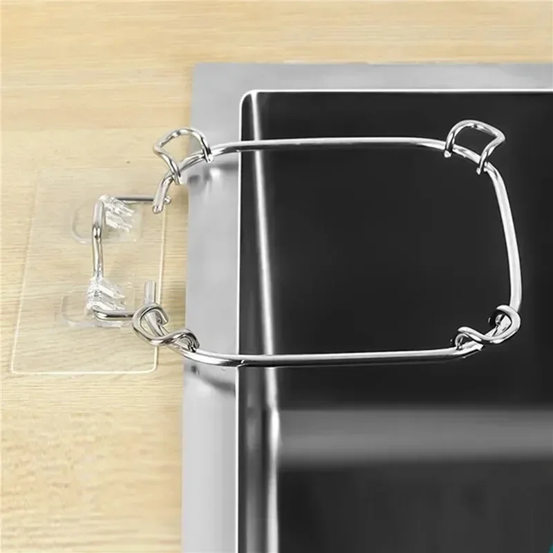 Disposable Strainer for washing Vegetables, Fruits || Triangular Kitchen Sink Strainer Mesh Bags and Holding stand - Image 2