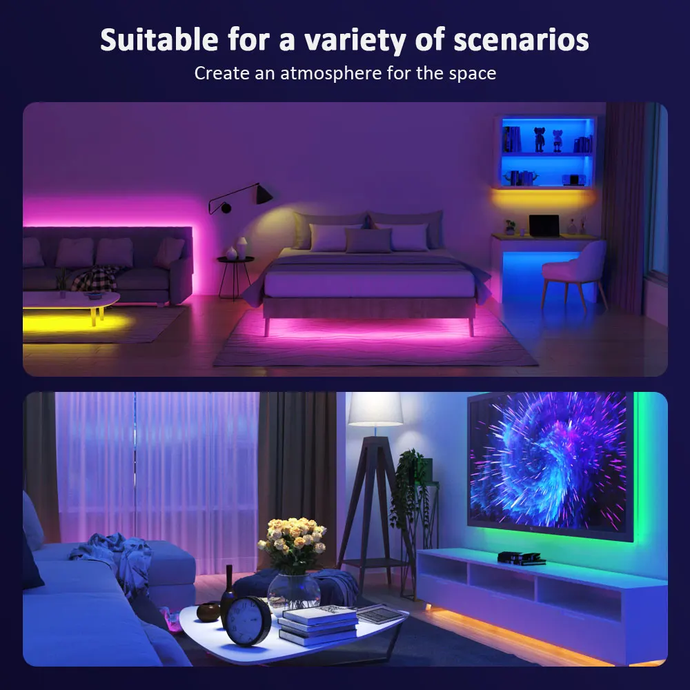 RGB LED Strip Lights 20metres with Bluetooth, Music Sync and 16million Colors - Image 4